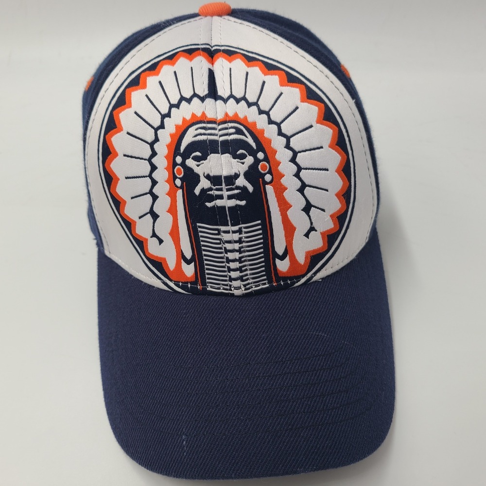 Illinois Fighting Illini Hat Fitted (Seems S-M) Top of the World Chief Illinwek